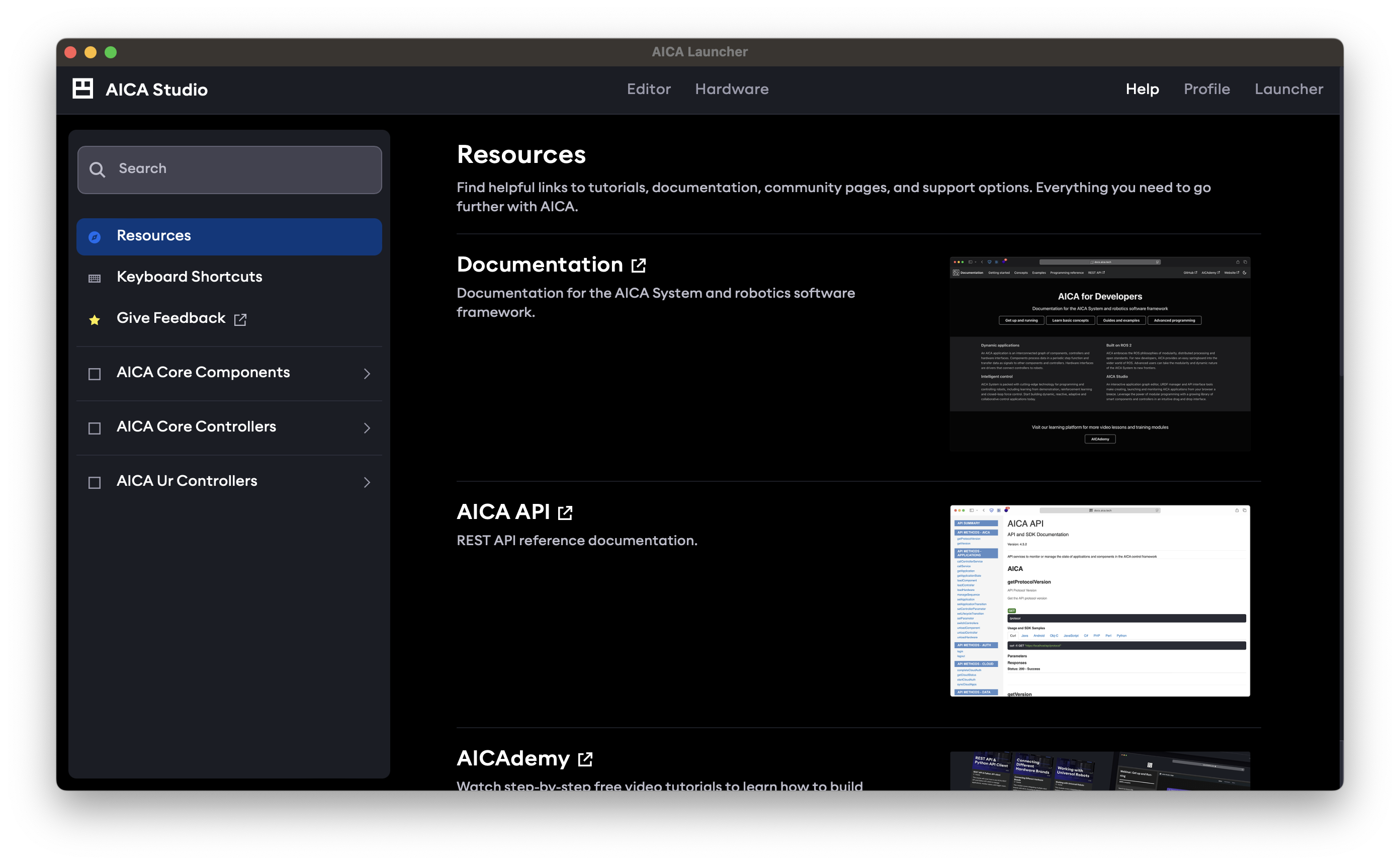 aica-studio-help-page