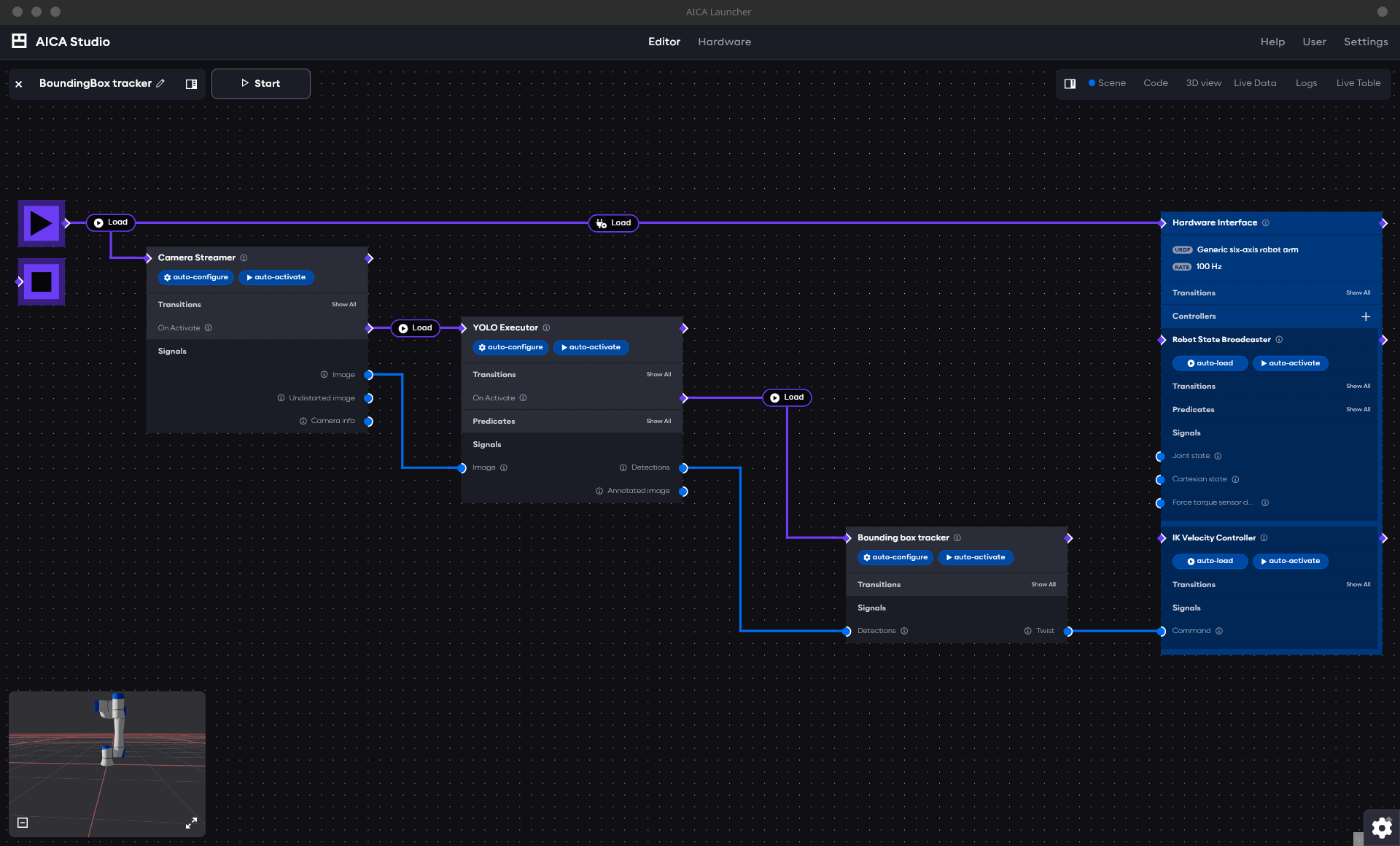 Bounding box tracker application overview