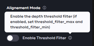 Threshold filter tooltip parameters