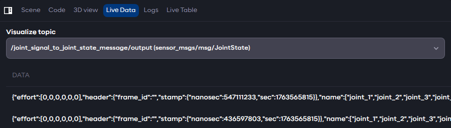ROS Topic for joint signal to Joint State Message